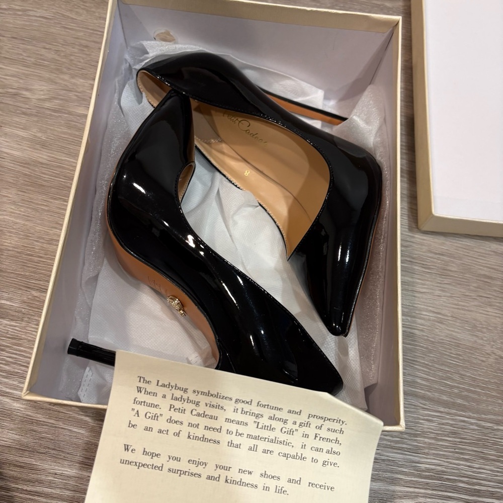 Petit Cadeau Lavinia Elegant Pointed Toe Pumps with 4" Stiletto High Heels sz 7